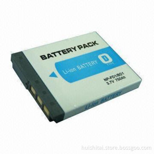 Digital Camera Battery with 3.7V, 750mAh Capacity, OEM Orders Welcomed